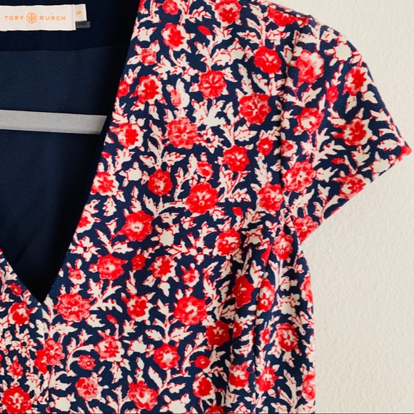 Tory Burch Floral Fit and Flare Dress - Picture 4 of 6